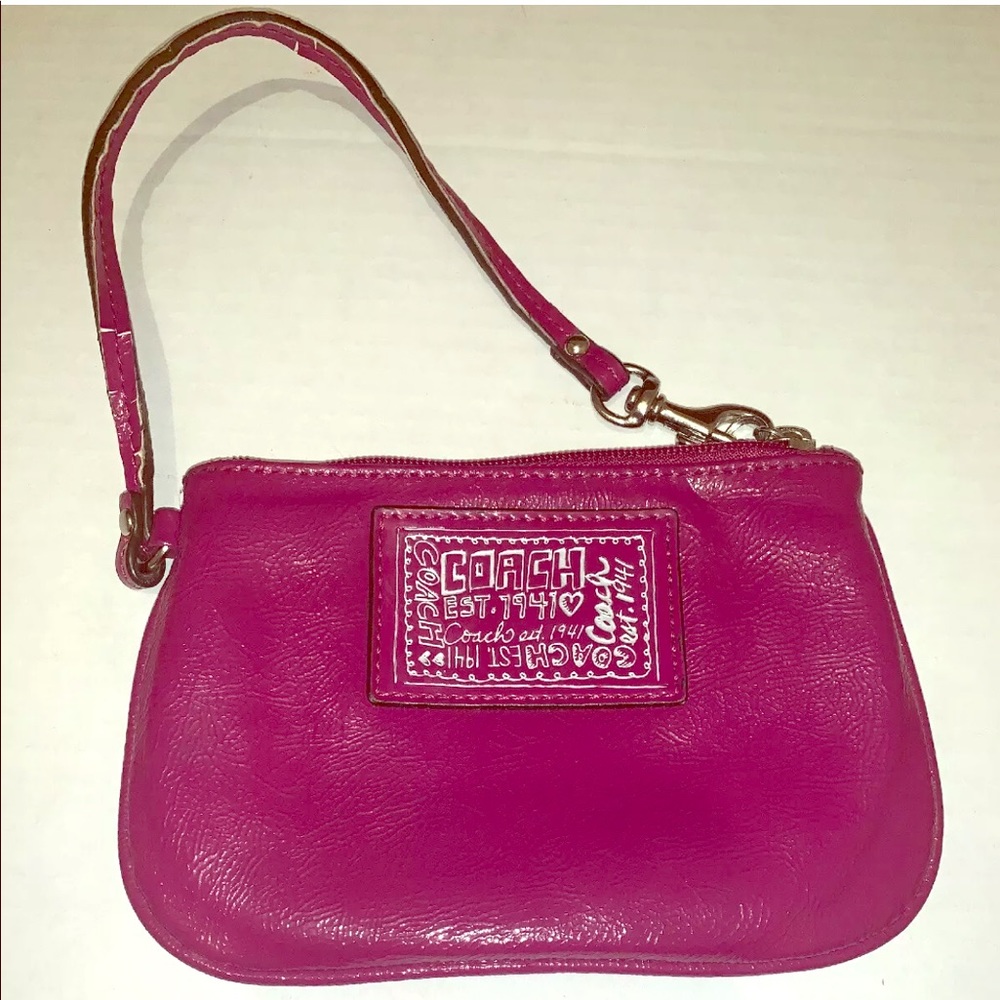 Y2K Coach Est 1941 Poppy Wristlet/Wallet Magenta